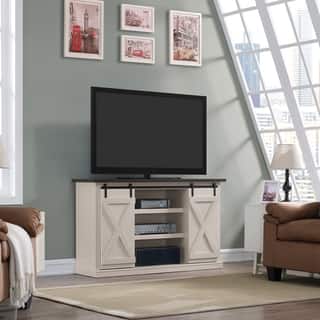Tv Stands Entertainment Centers Online At Our Cottonwood Two Tone Tv Stand For Tvs Up To 60 Inches Old Wood White