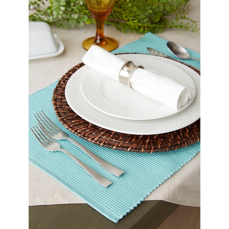 Design Imports Ribbed Kitchen Placemat Set (Set of 6) 13x19