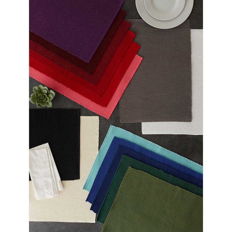 Design Imports Ribbed Kitchen Placemat Set (Set of 6) 13x19