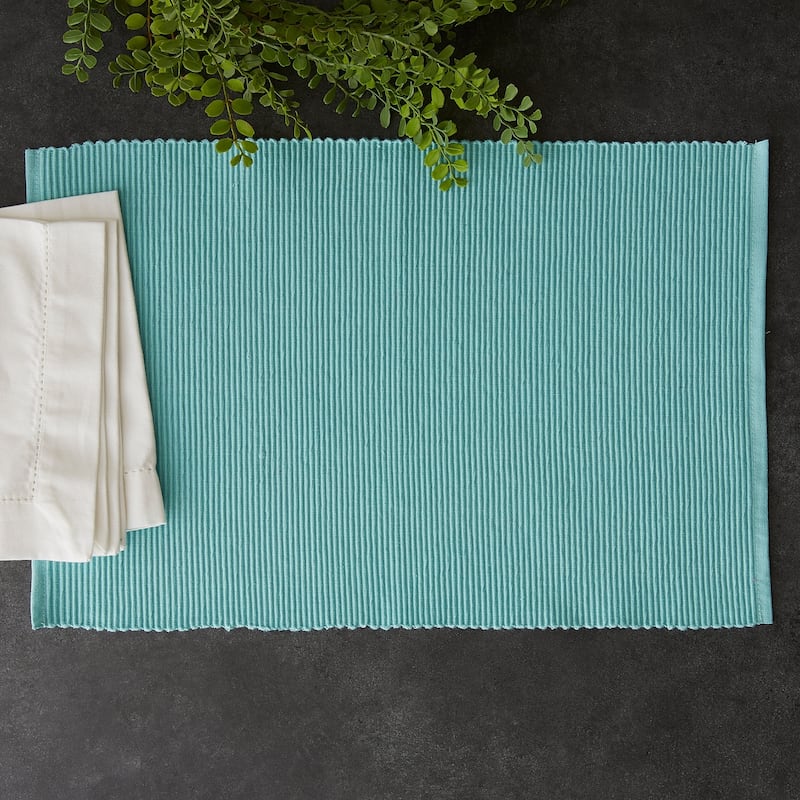Design Imports Ribbed Kitchen Placemat Set (Set of 6) 13x19