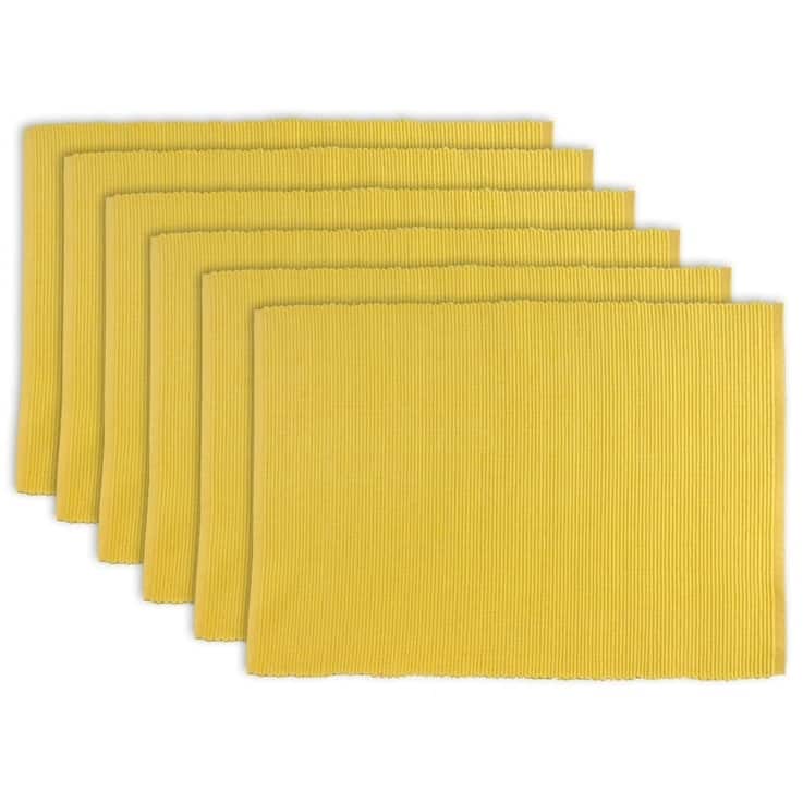 Design Imports Ribbed Kitchen Placemat Set (Set of 6) 13x19