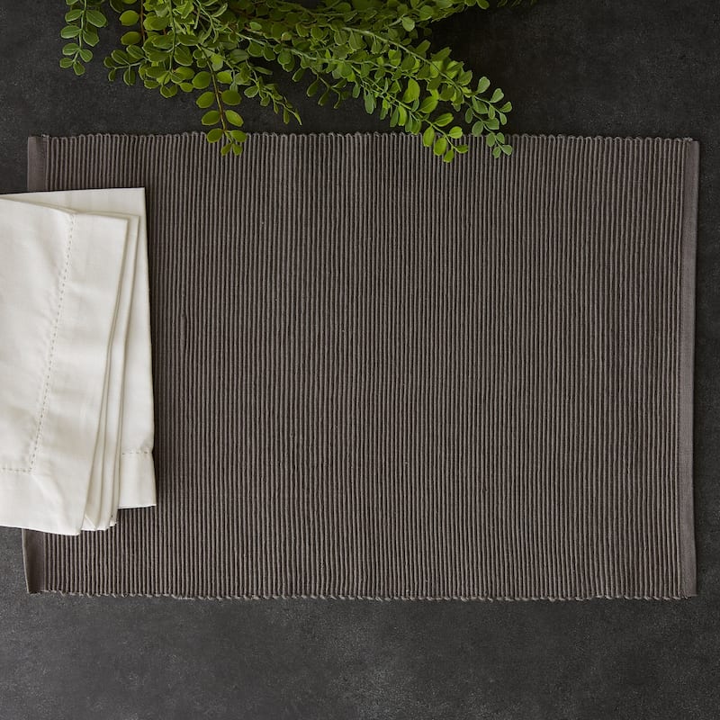 Design Imports Ribbed Kitchen Placemat Set (Set of 6) 13x19