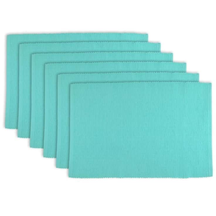 Design Imports Ribbed Kitchen Placemat Set (Set of 6) 13x19