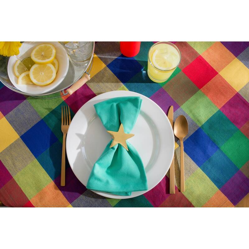DII Checkers Kitchen Tablecloth