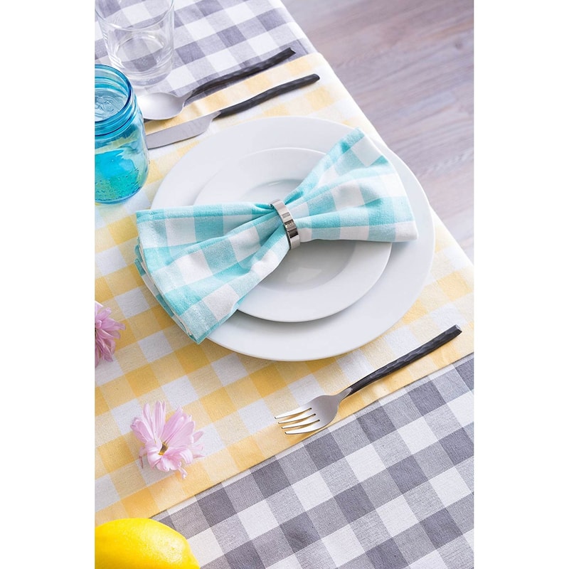 DII Checkers Kitchen Tablecloth