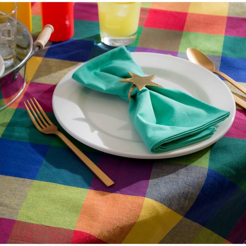 DII Checkers Kitchen Tablecloth