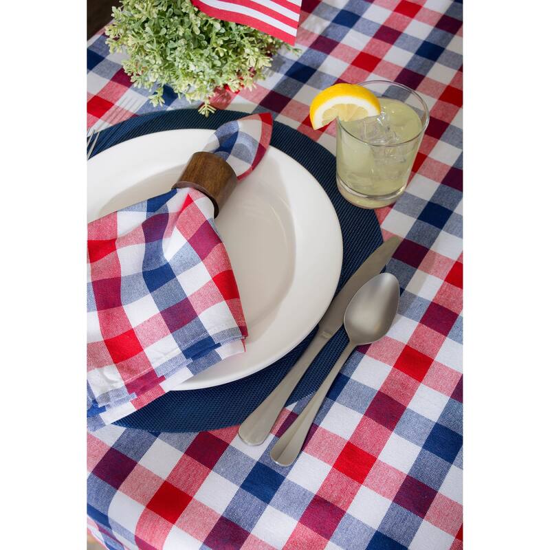 DII Checkers Kitchen Tablecloth