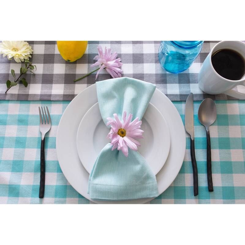 DII Checkers Kitchen Tablecloth