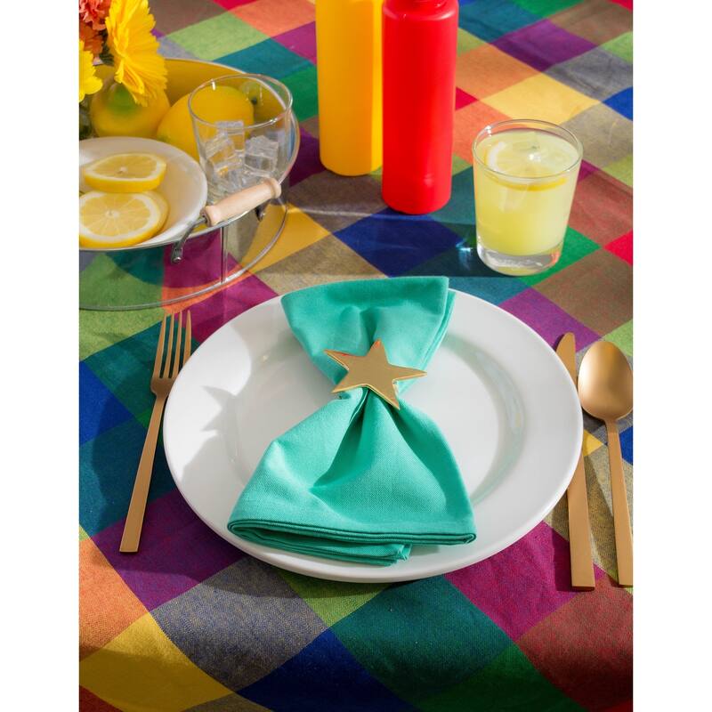DII Checkers Kitchen Tablecloth