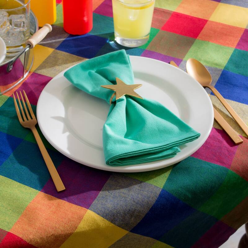 DII Checkers Kitchen Tablecloth