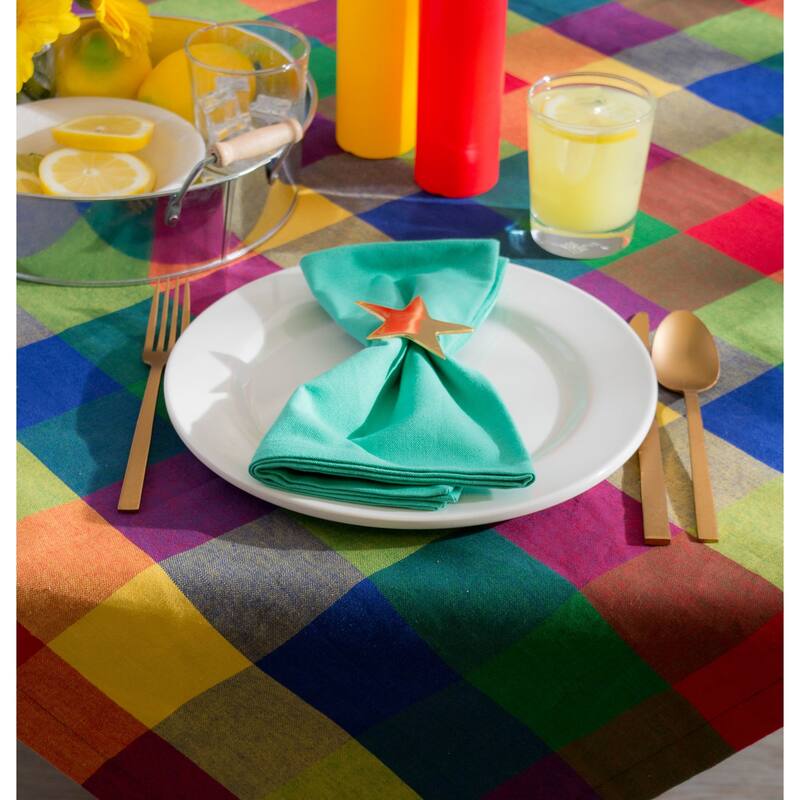 DII Checkers Kitchen Tablecloth