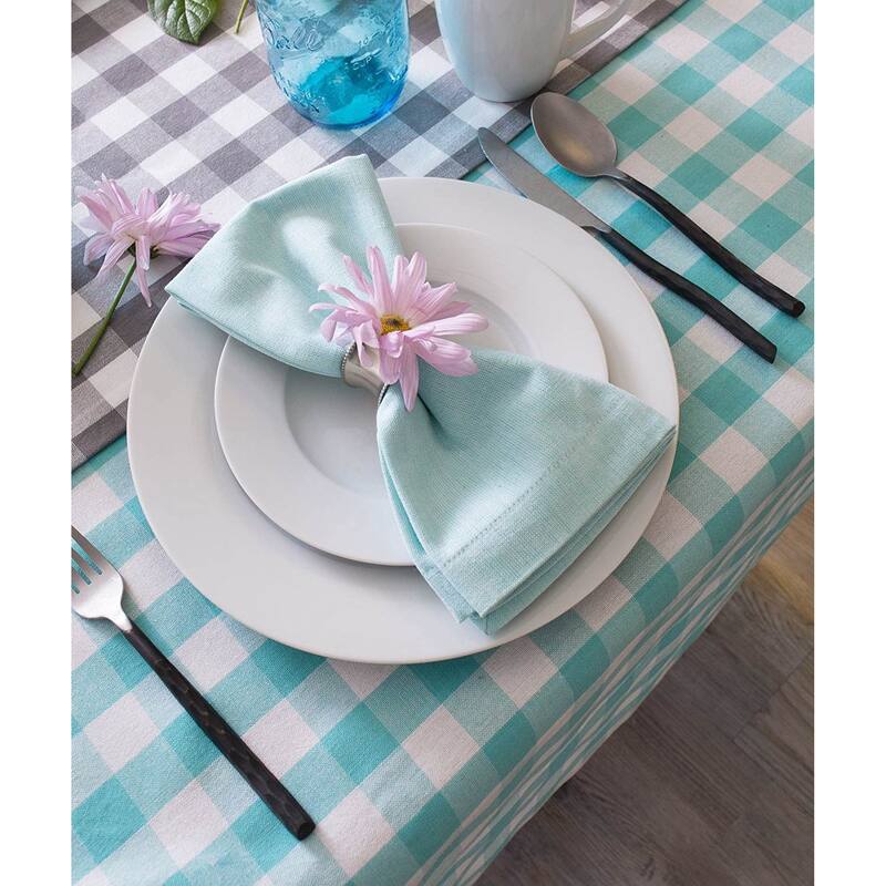 DII Checkers Kitchen Tablecloth