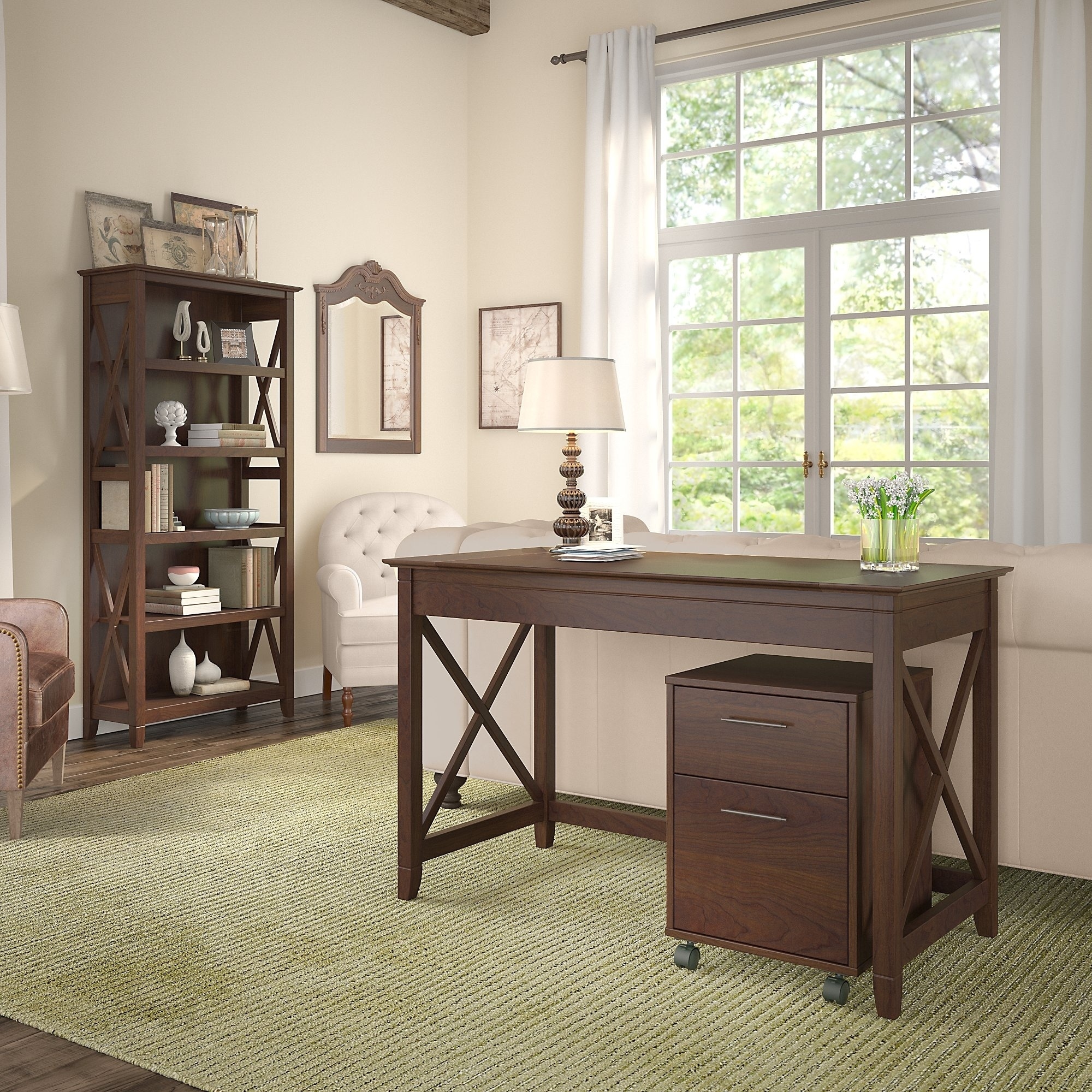 Shop The Gray Barn Byrnes Writing Desk With Mobile File Cabinet