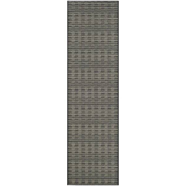Vector Camden Black-Tan Indoor/Outdoor Runner Rug - 2'3" x 7'10" Runner