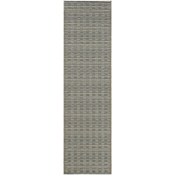 Vector Camden Black-Gold Indoor/Outdoor Runner Rug - 2'3" x 7'10" Runner