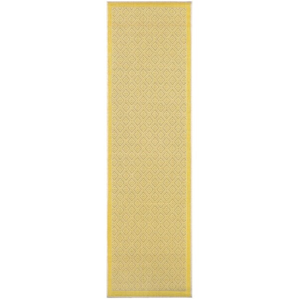 Samantha Sand-Lemon Indoor/Outdoor Runner Rug - 2'3" x 7'10" Runner