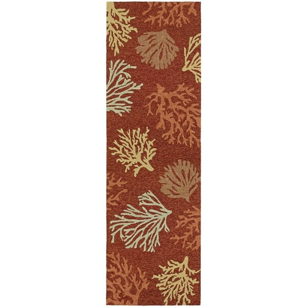 Picadilly City Of The Sea Terracotta Indoor Outdoor Runner Rug 2 6 X 8