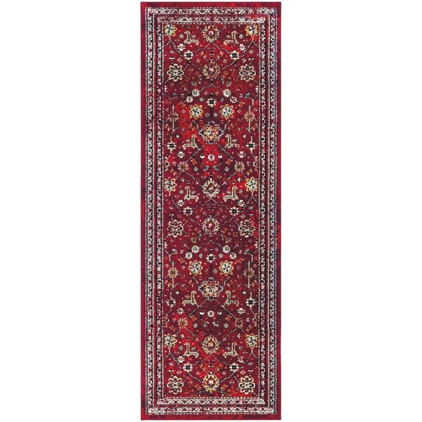 Couristan Vintage Bijar Claret Runner Rug - 2'7" x 7'10" runner