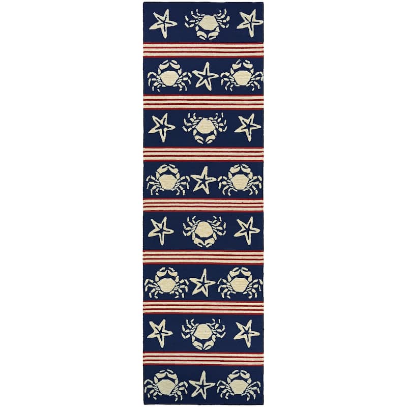 Outdoor Escape Blue Claws Indoor/ Outdoor Area Rug