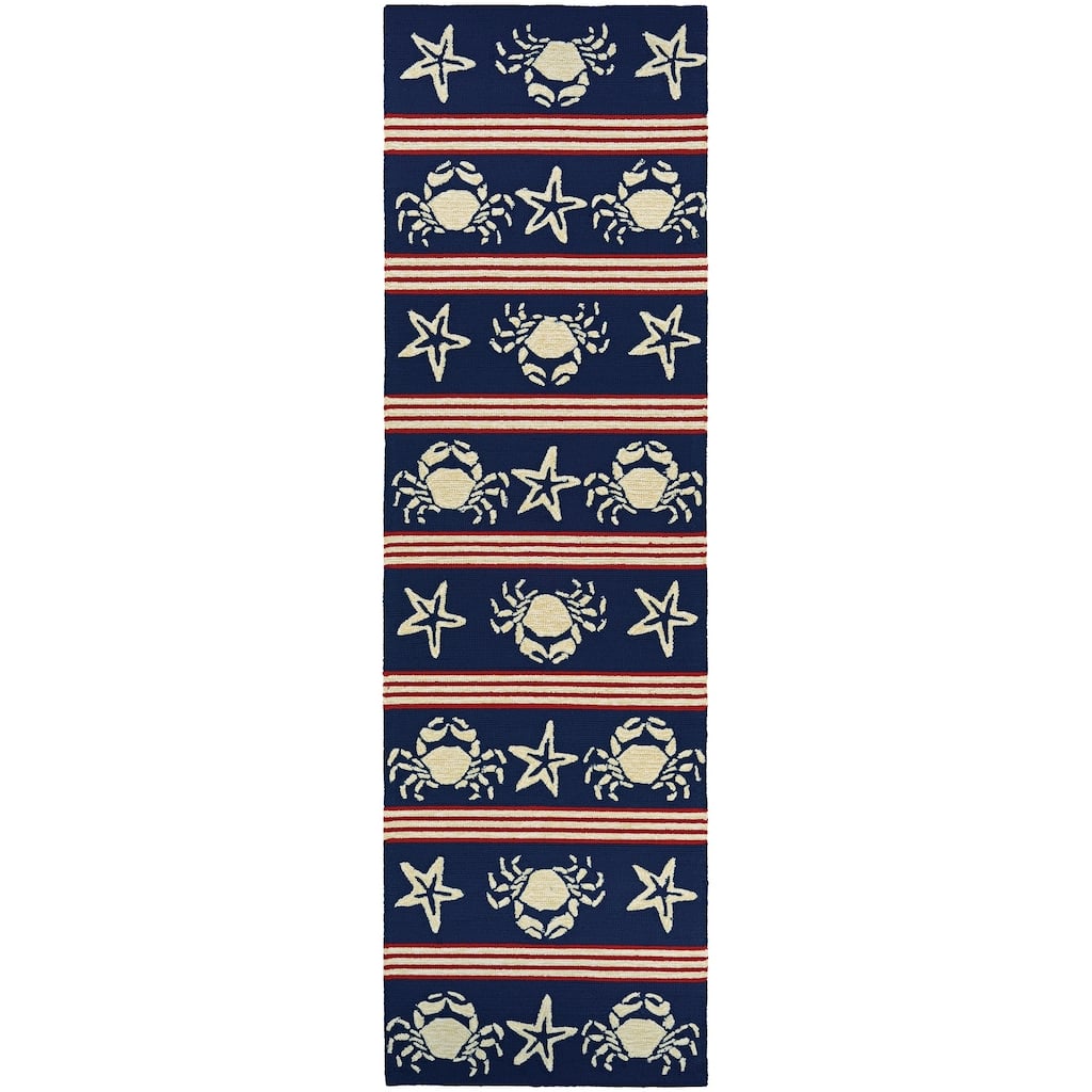 Outdoor Escape Blue Claws Indoor/ Outdoor Area Rug