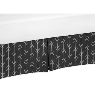 Sweet Jojo Designs Black and White Woodland Arrow Rustic Patch Baby Boy Collection Crib Bed Skirt