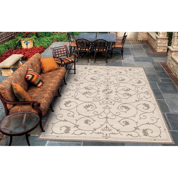 Pergola Savannah Natural-Cocoa Indoor/Outdoor Runner Rug - 2'3" x 11'9" Runner