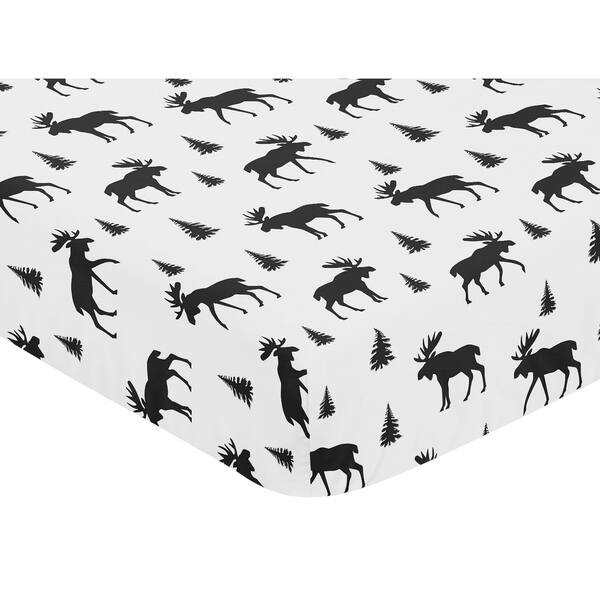 Shop Sweet Jojo Designs Black And White Woodland Moose Rustic