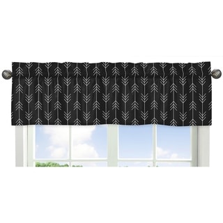 Sweet Jojo Designs Black and White Woodland Arrow Rustic Patch Collection Window Curtain Valance