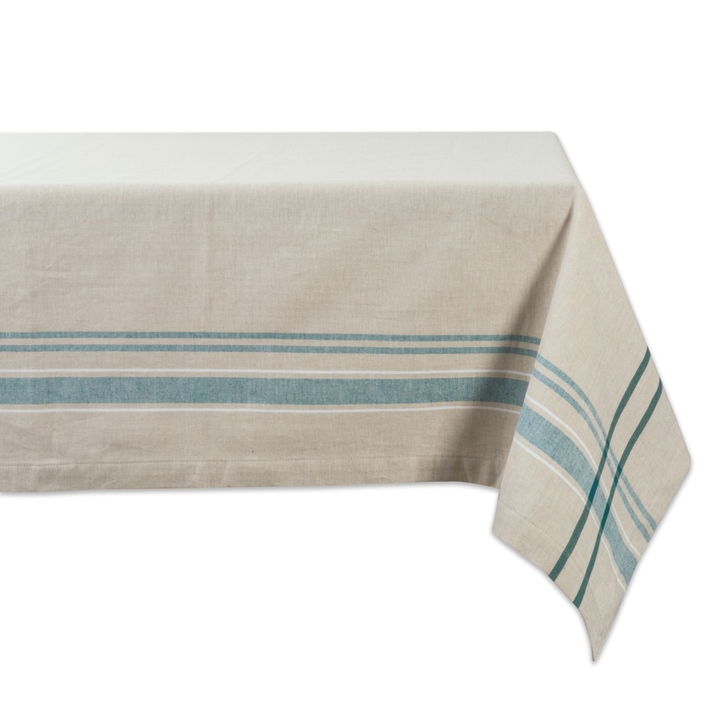 Design Imports French Stripe Cotton Kitchen Tablecloth
