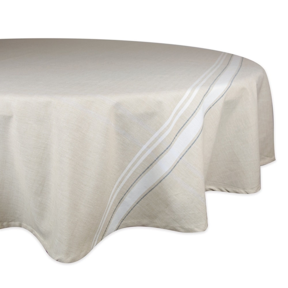 Design Imports French Stripe Cotton Kitchen Tablecloth