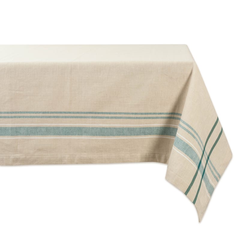 Design Imports French Stripe Cotton Kitchen Tablecloth