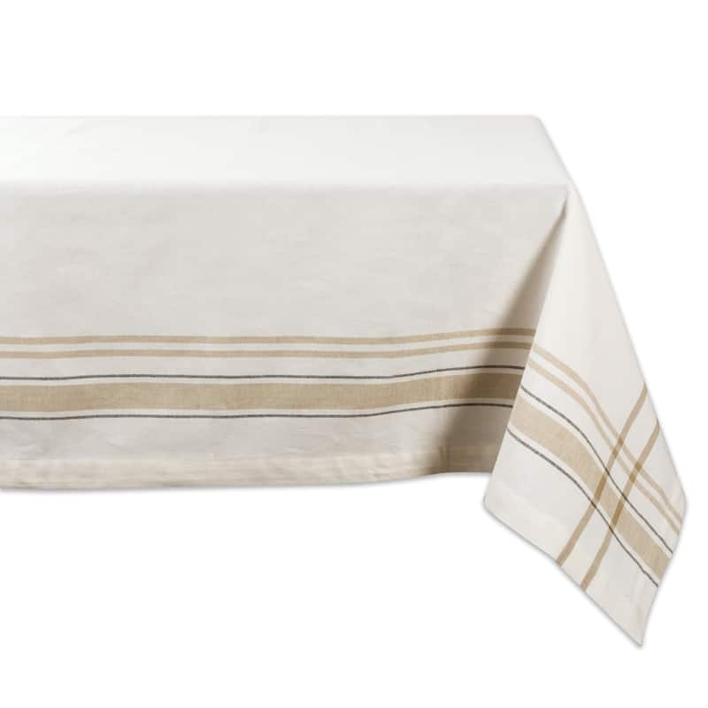 Design Imports French Stripe Cotton Kitchen Tablecloth