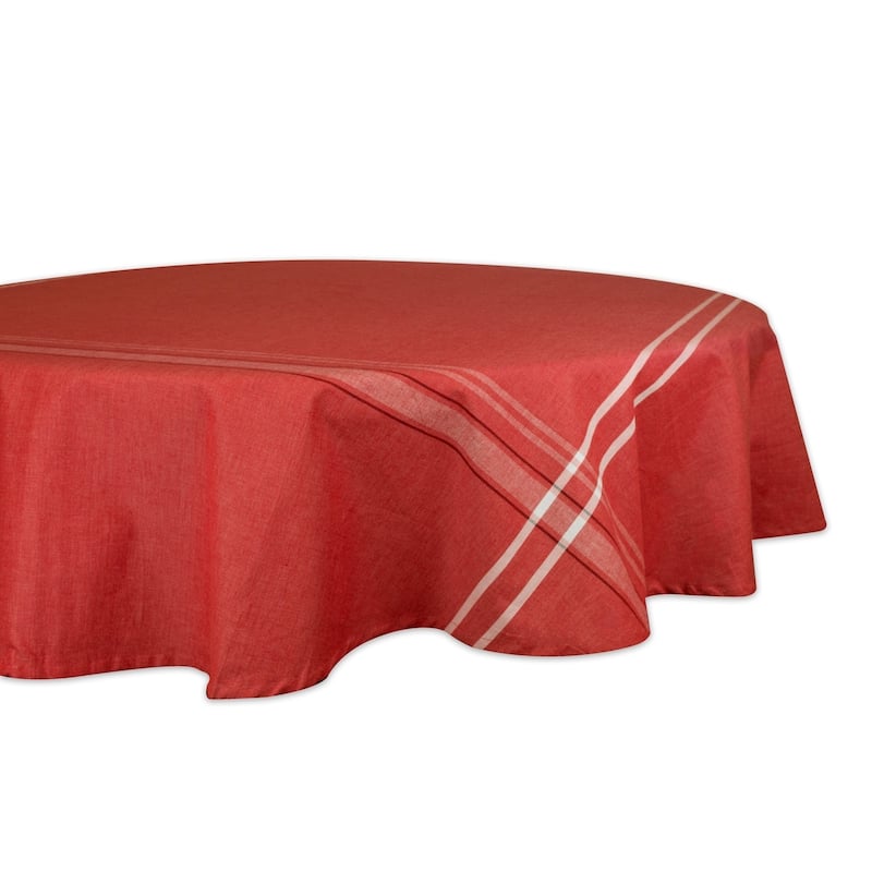 Design Imports French Stripe Cotton Kitchen Tablecloth