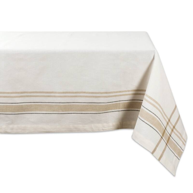 Design Imports French Stripe Cotton Kitchen Tablecloth