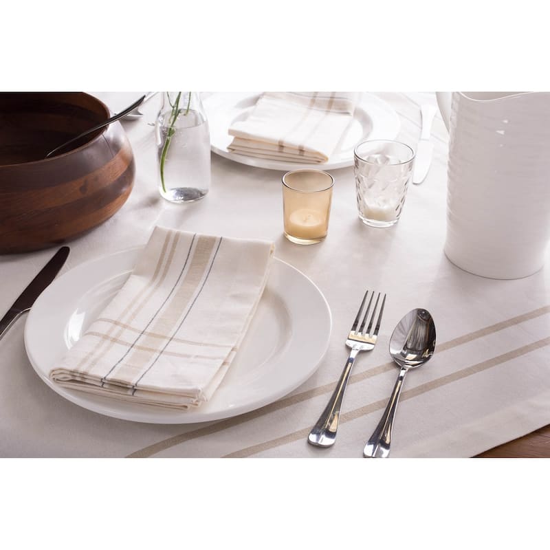 Design Imports French Stripe Cotton Kitchen Tablecloth