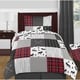 preview thumbnail 1 of 2, Sweet Jojo Designs Grey, Black and Red Woodland Plaid and Arrow Rustic Patch Collection Boy 4pc Twin-size Comforter Set