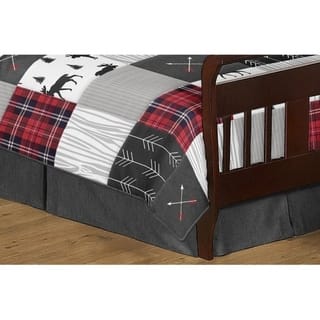 Shop Sweet Jojo Designs Grey Black Red Woodland Plaid And Arrow