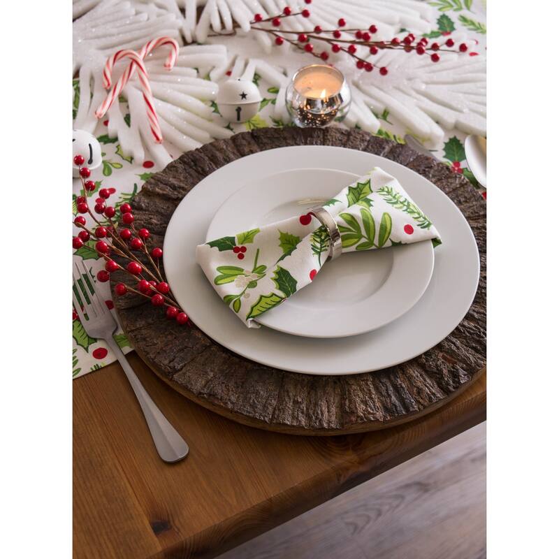 Design Imports Cozy Christmas Plaid Kitchen Tablecloth