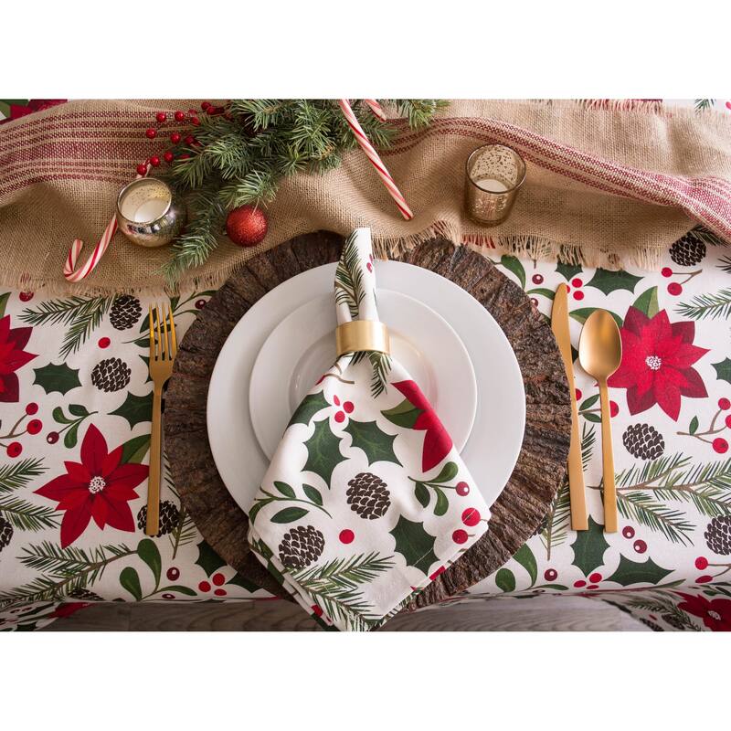 Design Imports Cozy Christmas Plaid Kitchen Tablecloth