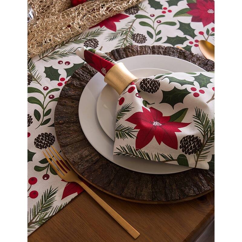 Design Imports Cozy Christmas Plaid Kitchen Tablecloth