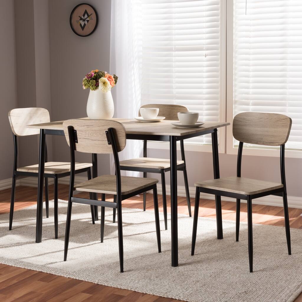 Mid-Century 5-Piece Dining Set by Baxton Studio