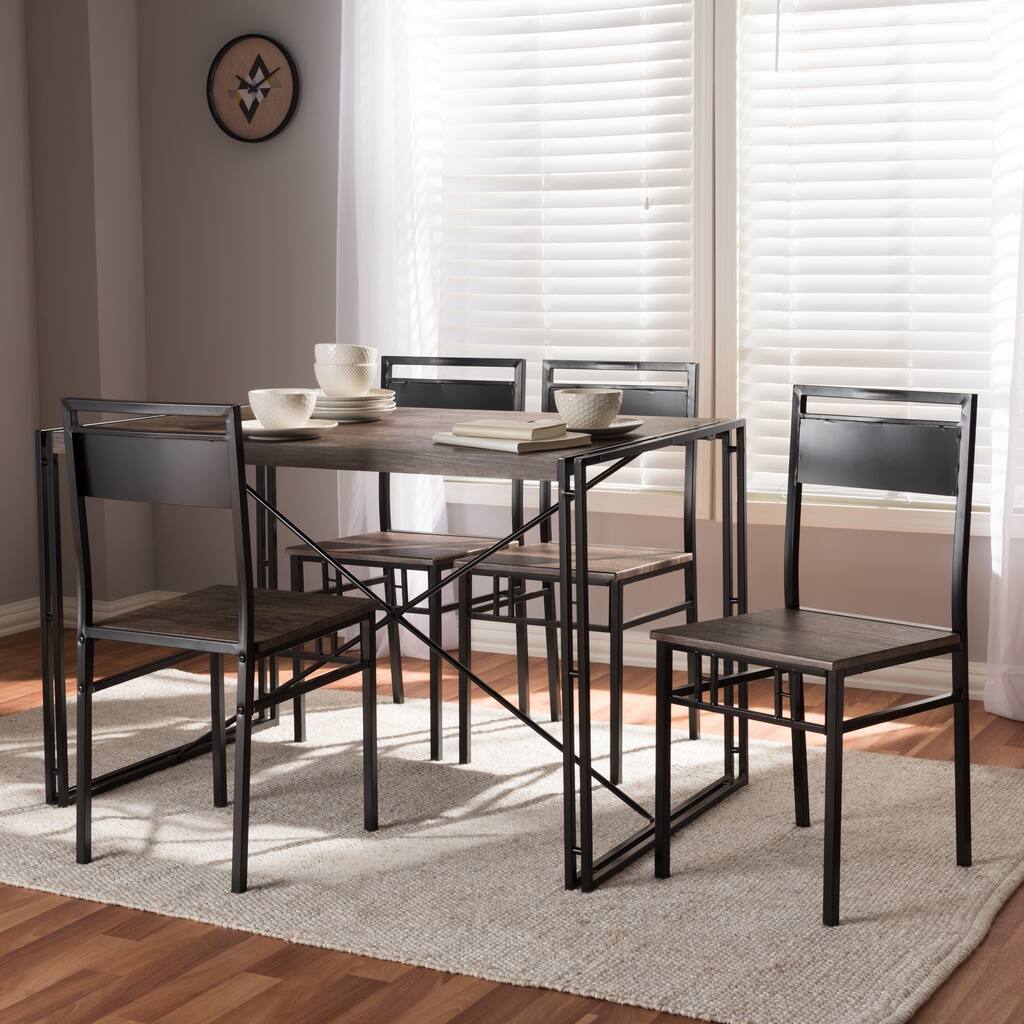 Mid-Century 5-Piece Dining Set by Baxton Studio