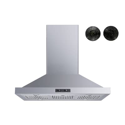 Winflo 36" Convertible Stainless Steel Island Range Hood with Charcoal Filters