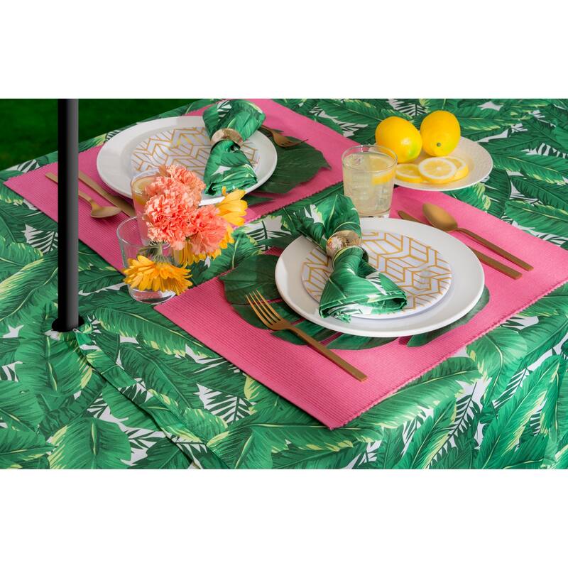 Design Imports Outdoor Tablecloth