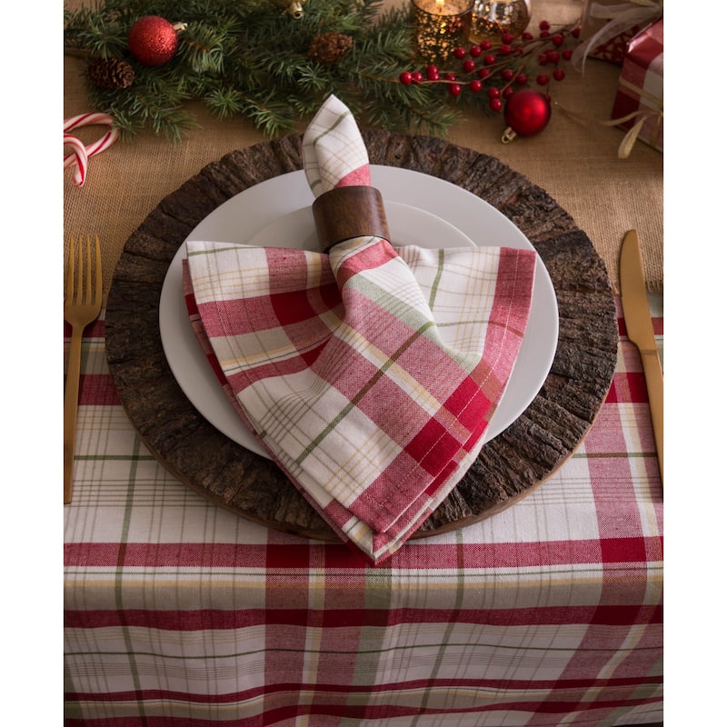 DII Holiday Plaid Kitchen Tablecloth