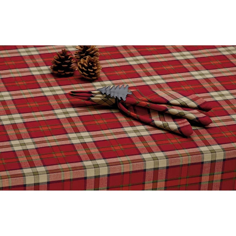 DII Holiday Plaid Kitchen Tablecloth