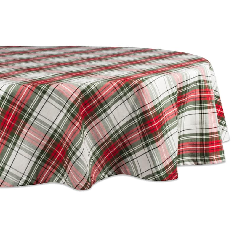 DII Holiday Plaid Kitchen Tablecloth