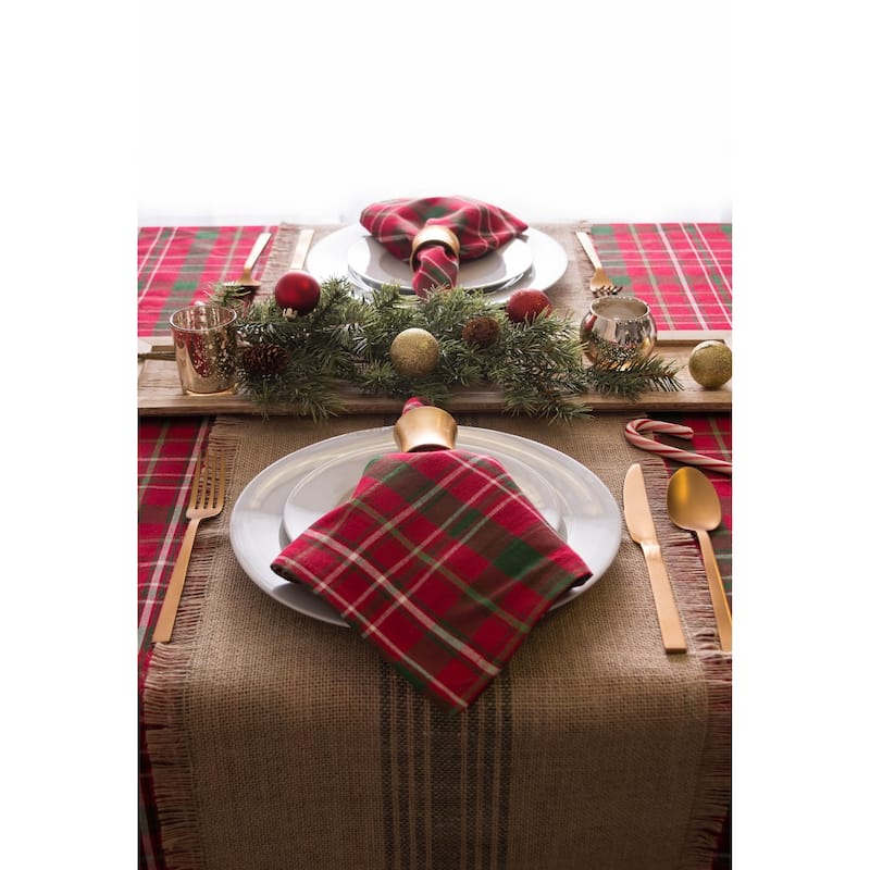 DII Holiday Plaid Kitchen Tablecloth