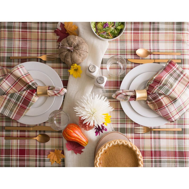 DII Holiday Plaid Kitchen Tablecloth