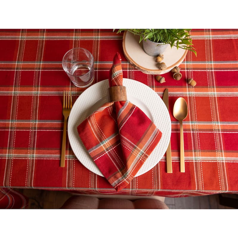 DII Holiday Plaid Kitchen Tablecloth